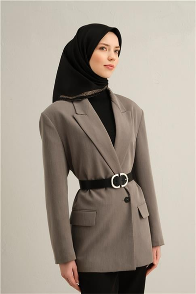Armine Klasik Desenli Saf İpek Twill Eşarp 9357D 85