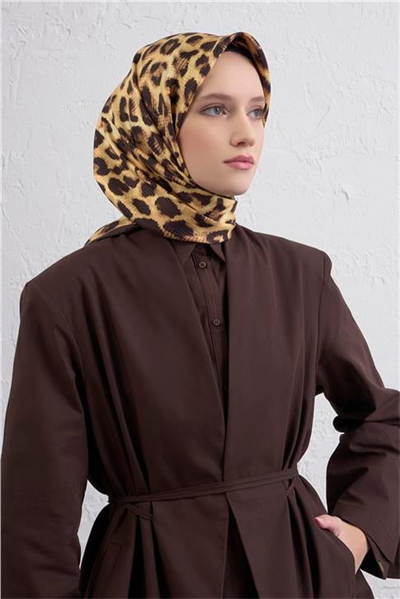 Armine Klasik Desenli Saf İpek Twill Eşarp 9425D 55