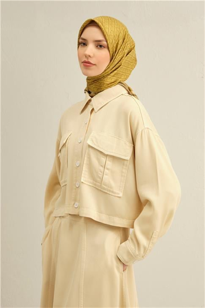 Armine Klasik Desenli Saf İpek Twill Eşarp 9301D 32