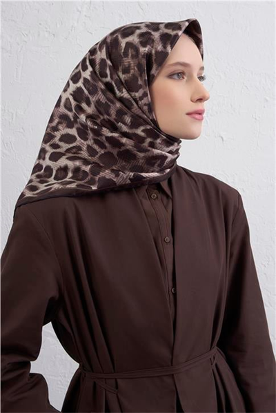 Armine Klasik Desenli Saf İpek Twill Eşarp 9425D 53