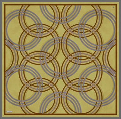 Armine Klasik Desenli Saf İpek Twill Eşarp 9333D 56