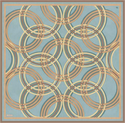 Armine Klasik Desenli Saf İpek Twill Eşarp 9333D 84