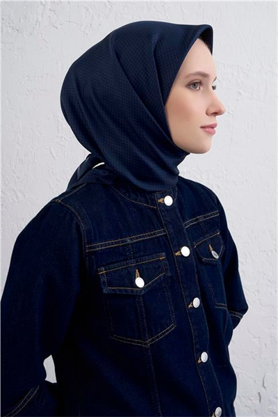 Armine Klasik Desenli Saf İpek Twill Eşarp 9404D 08
