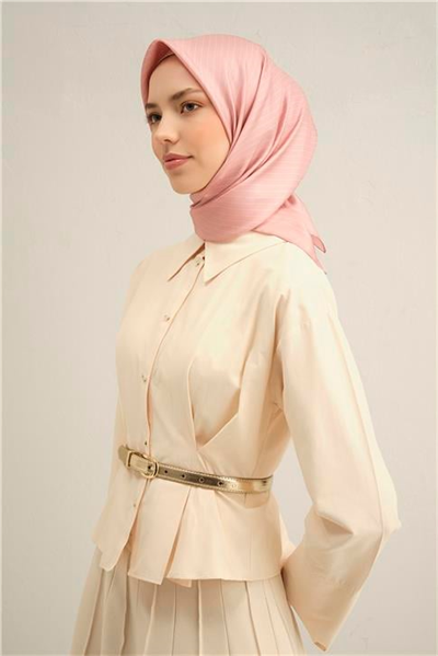 Armine Klasik Desenli Saf İpek Twill Eşarp 9348D 01