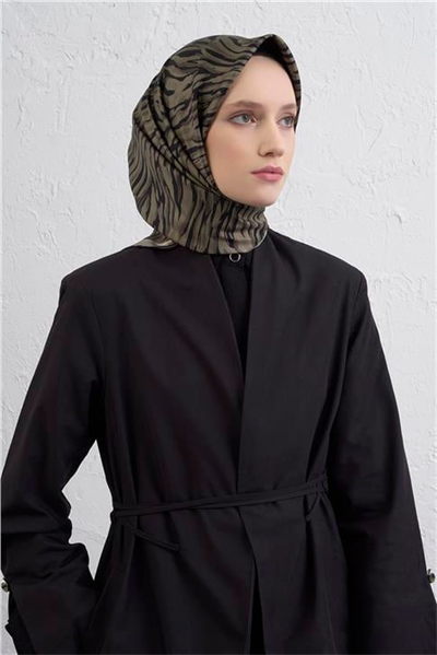 Armine Klasik Desenli Saf İpek Twill Eşarp 9435D 40