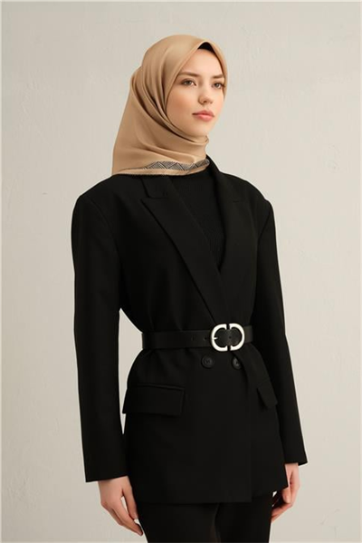 Armine Klasik Desenli Saf İpek Twill Eşarp 9357D 34