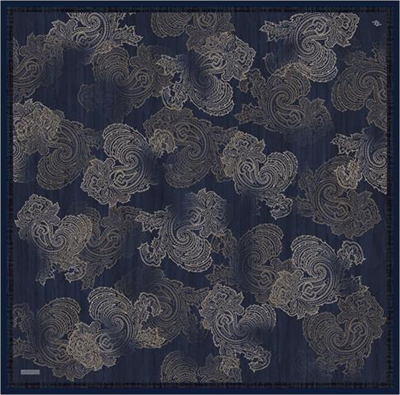 Armine Klasik Desenli Saf İpek Twill Eşarp 9428D 05