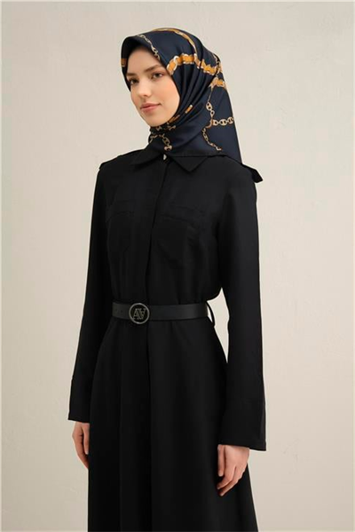 Armine Klasik Desenli Saf İpek Twill Eşarp 9346D 52
