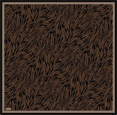 Armine Klasik Desenli Saf İpek Twill Eşarp 9435D 37