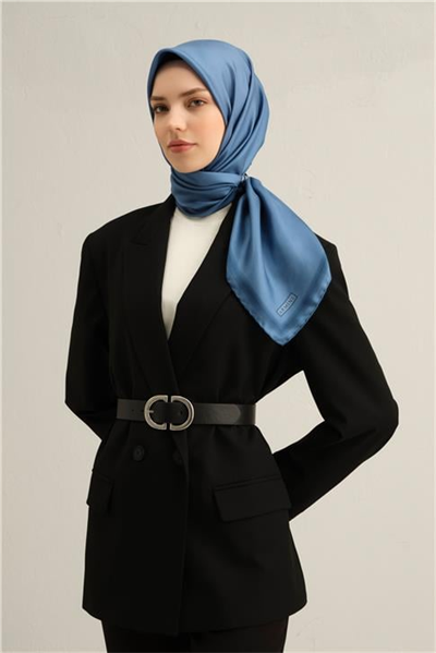 Armine Klasik Desenli Saf İpek Twill Eşarp 9356D 15