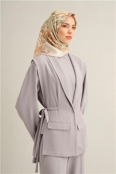 Armine Klasik Desenli Saf İpek Twill Eşarp 9338 21