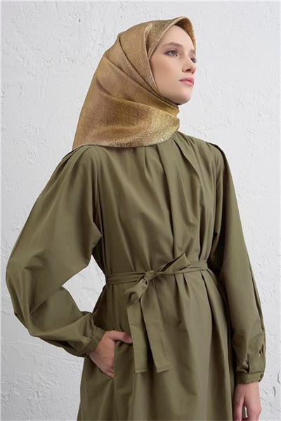 Armine Klasik Desenli Saf İpek Twill Eşarp 9437D 35