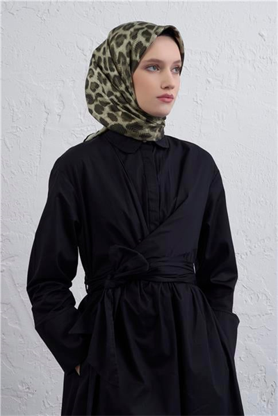 Armine Klasik Desenli Saf İpek Twill Eşarp 9425D 32