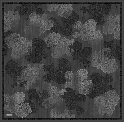Armine Klasik Desenli Saf İpek Twill Eşarp 9428D 52