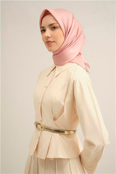 Armine Klasik Desenli Saf İpek Twill Eşarp 9348D 01