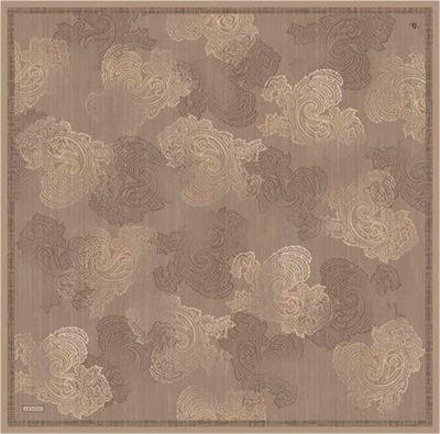 Armine Klasik Desenli Saf İpek Twill Eşarp 9428D 38