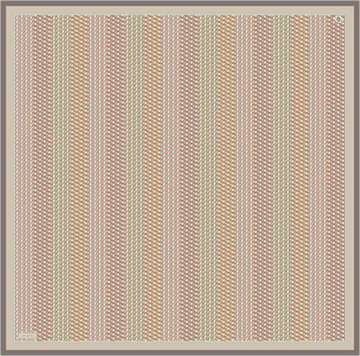 Armine Klasik Desenli Saf İpek Twill Eşarp 9319D 83