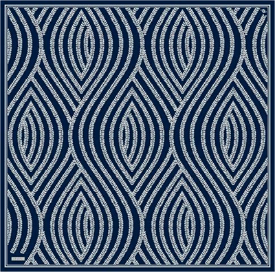 Armine Klasik Desenli Saf İpek Twill Eşarp 9351D 07