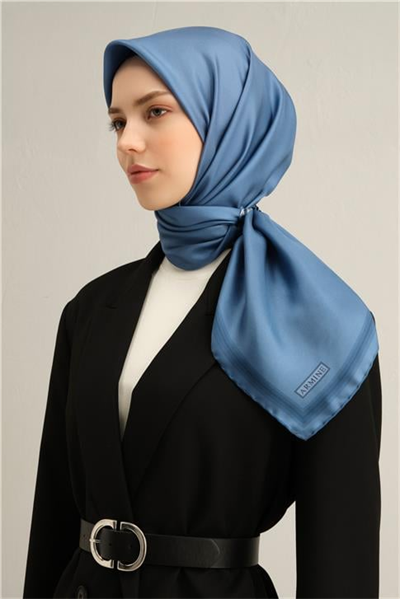 Armine Klasik Desenli Saf İpek Twill Eşarp 9356D 15