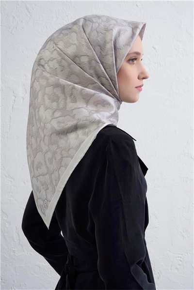 Armine Klasik Desenli Saf İpek Twill Eşarp 9408D 85