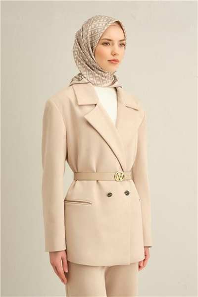 Armine Klasik Desenli Saf İpek Twill Eşarp 9301D 05