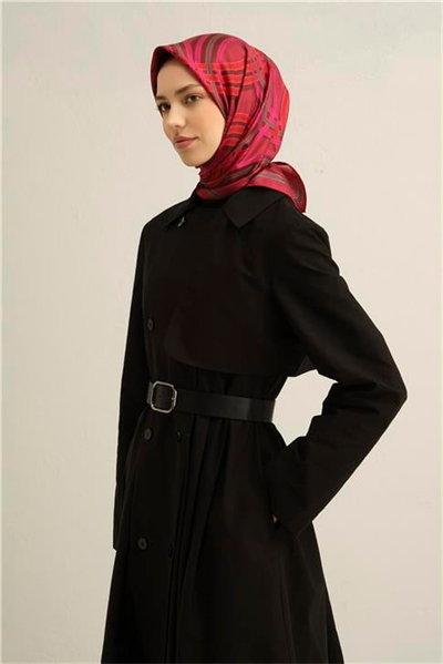 Armine Klasik Desenli Saf İpek Twill Eşarp 9333D 83