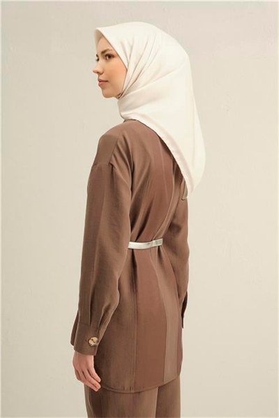 Armine Klasik Desenli Saf İpek Twill Eşarp 9356D 07