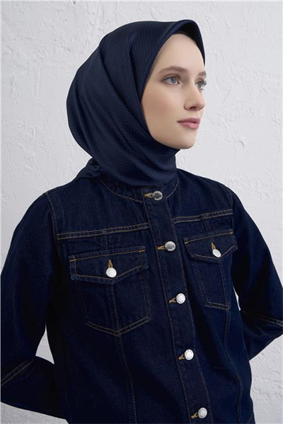 Armine Klasik Desenli Saf İpek Twill Eşarp 9404D 08