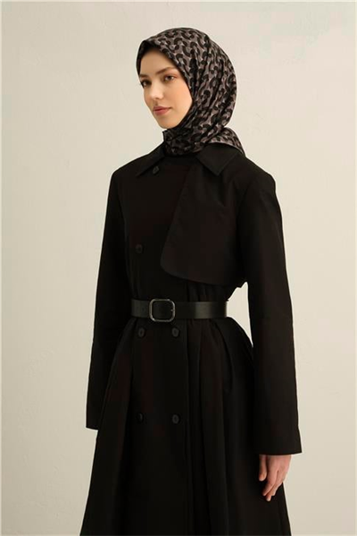 Armine Klasik Desenli Saf İpek Twill Eşarp 9321D 58