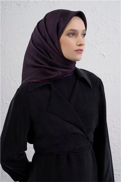 Armine Klasik Desenli Saf İpek Twill Eşarp 9408D 04