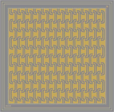 Armine Klasik Desenli Saf İpek Twill Eşarp 9343D 05