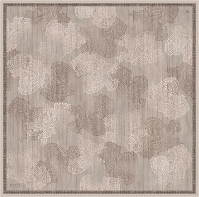 Armine Klasik Desenli Saf İpek Twill Eşarp 9428D 06