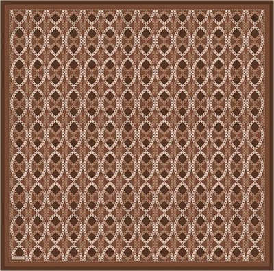 Armine Klasik Desenli Saf İpek Twill Eşarp 9410D 37