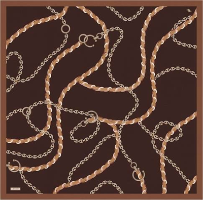 Armine Klasik Desenli Saf İpek Twill Eşarp 9346D 35