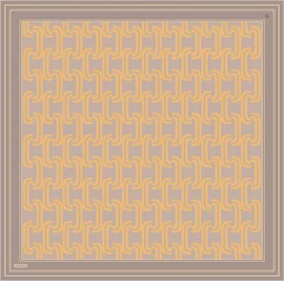 Armine Klasik Desenli Saf İpek Twill Eşarp 9343D 36