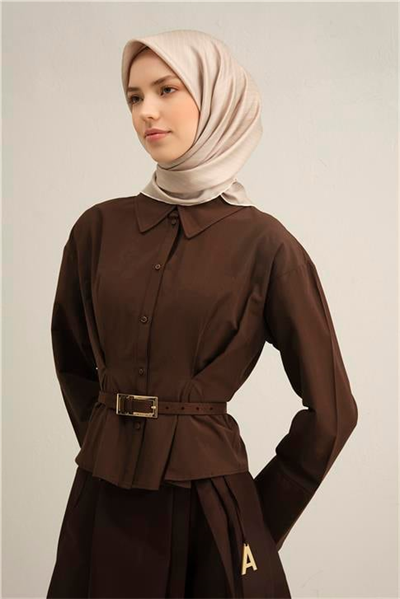 Armine Klasik Desenli Saf İpek Twill Eşarp 9348D 86
