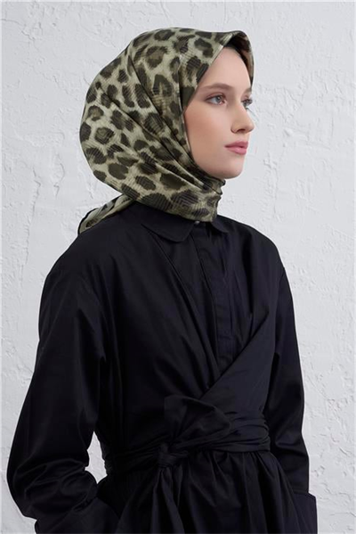 Armine Klasik Desenli Saf İpek Twill Eşarp 9425D 32