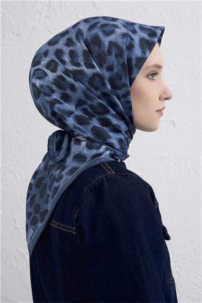 Armine Klasik Desenli Saf İpek Twill Eşarp 9343D 89