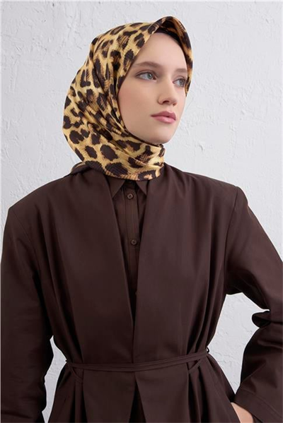 Armine Klasik Desenli Saf İpek Twill Eşarp 9425D 55