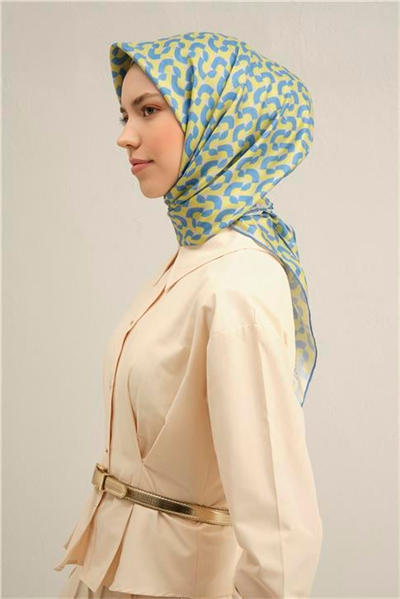 Armine Klasik Desenli Saf İpek Twill Eşarp 9321D 81