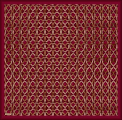 Armine Klasik Desenli Saf İpek Twill Eşarp 9410D 01