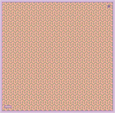 Armine Klasik Desenli Saf İpek Twill Eşarp 9321D 33