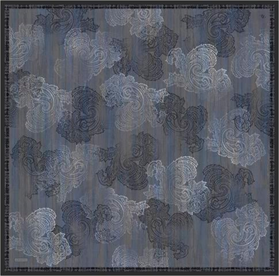 Armine Klasik Desenli Saf İpek Twill Eşarp 9428D 02