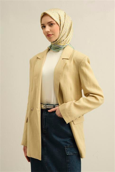 Armine Klasik Desenli Saf İpek Twill Eşarp 9301D 87