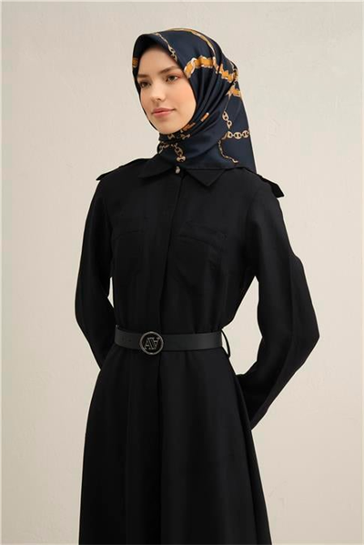 Armine Klasik Desenli Saf İpek Twill Eşarp 9346D 52