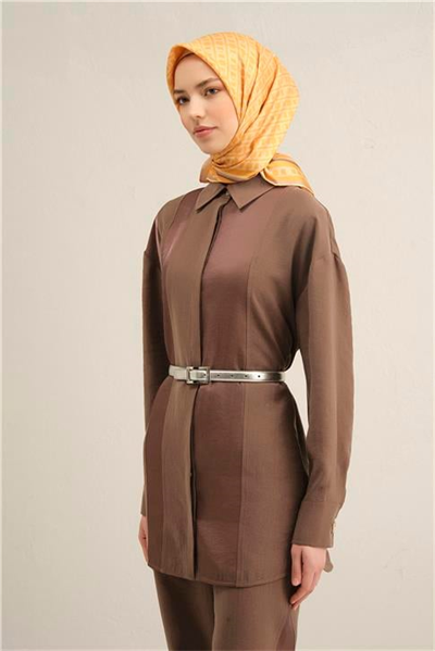 Armine Klasik Desenli Saf İpek Twill Eşarp 9301D 38
