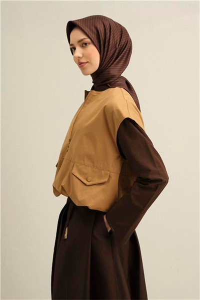 Armine Klasik Desenli Saf İpek Twill Eşarp 9348D 84