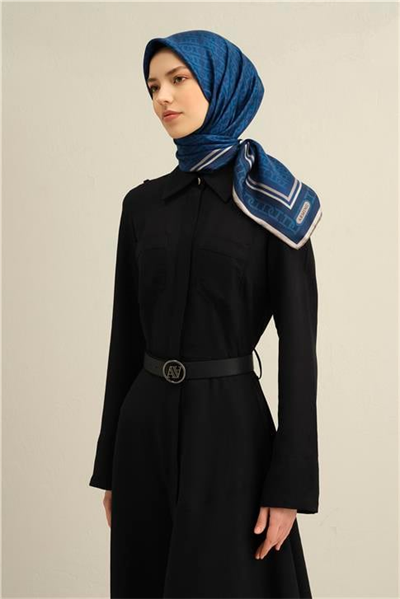 Armine Klasik Desenli Saf İpek Twill Eşarp 9301D 85