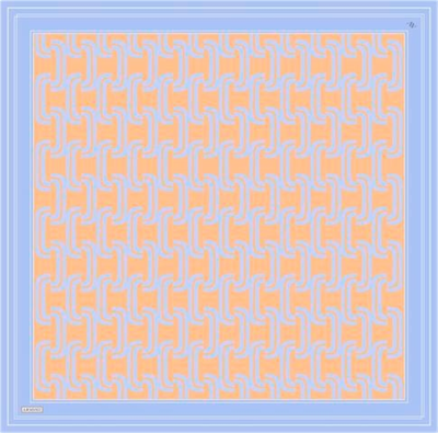 Armine Klasik Desenli Saf İpek Twill Eşarp 9343D 35