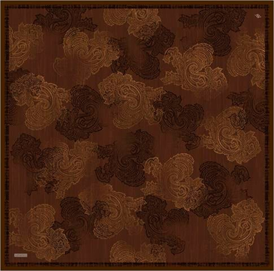 Armine Klasik Desenli Saf İpek Twill Eşarp 9428D 80